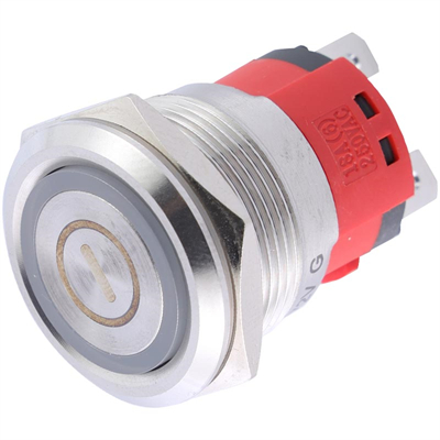 25MM复位自锁16A大电流金属按钮开关